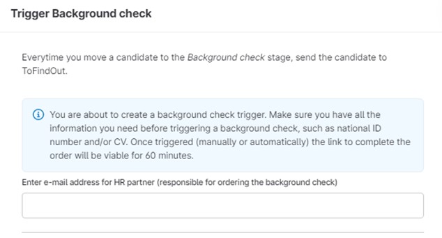 Order background checks in Teamtailor