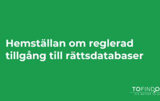 Hemställan om reglerad tillgång till rättsdatabaser